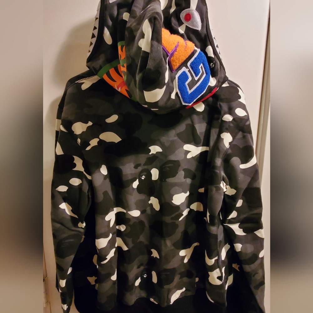 Bape jacket double hoodie